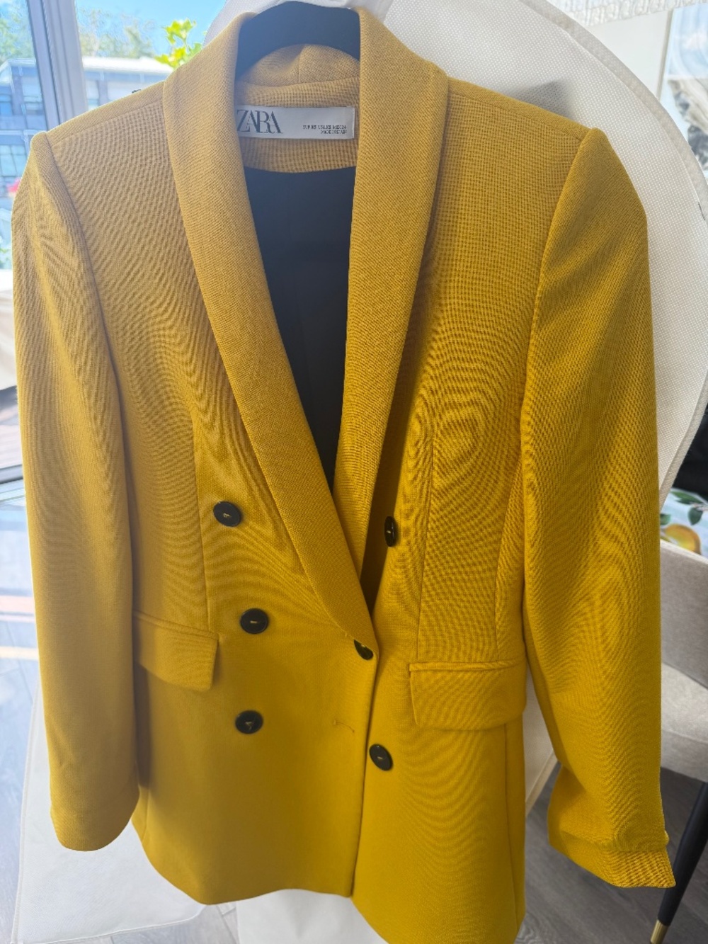 Zara Mustard Yellow Tailored Blazer - New Condition
